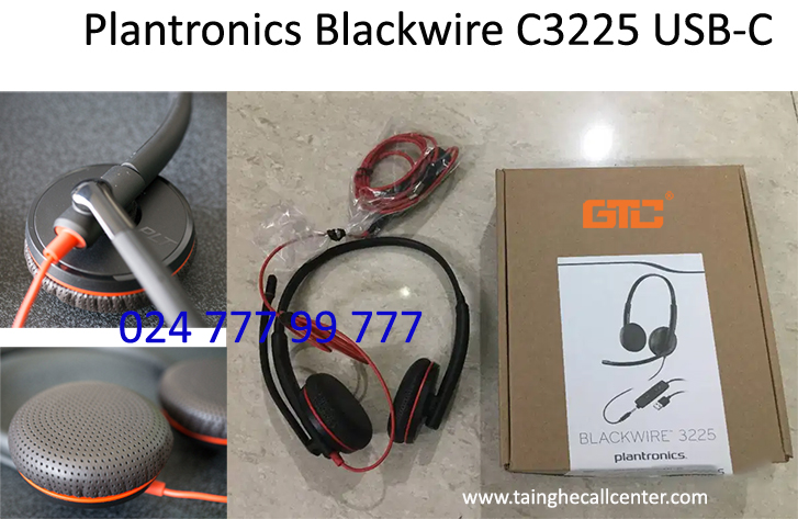 Tai nghe Plantronics Blackwire C3225 USB-C trải nghiệm chất lượng âm thanh tốt nhất