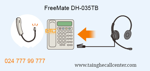 Tai nghe có dây FreeMate DH-035TB kết nối điện thoại VOIP