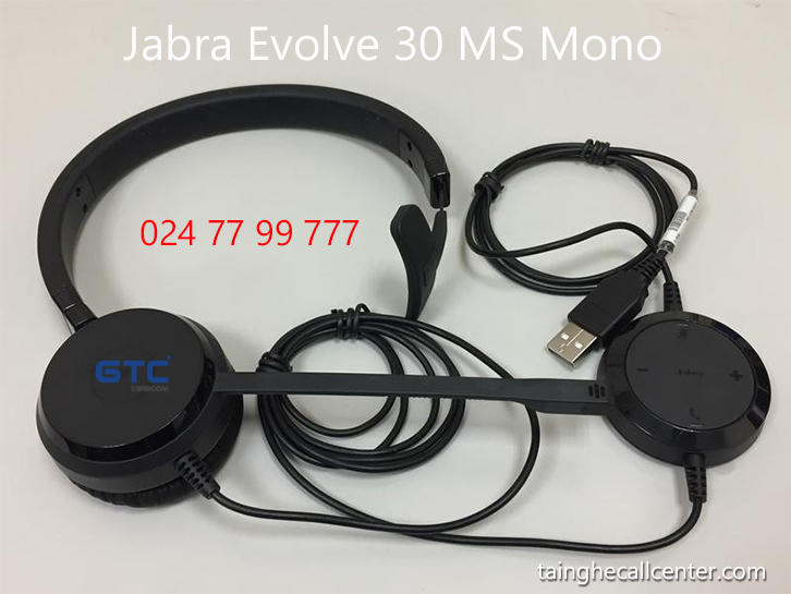 Tai nghe điện thoại Jabra Evolve 30 MS Mono chất lượng cao