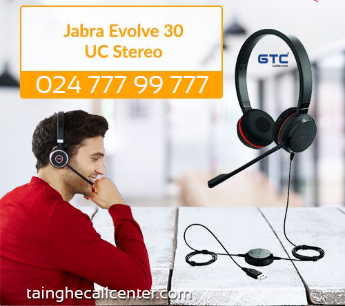 Tai nghe tổng đài Jabra Evolve 30 UC Stereo
