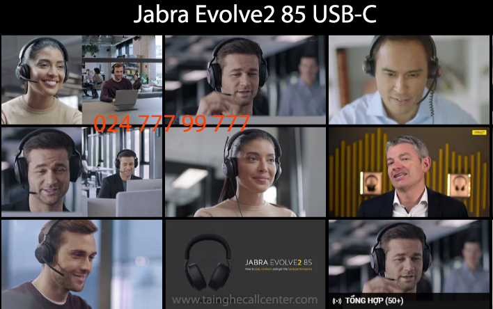 Jabra Evolve2 85 USB-C tai nghe không dây lựa chọn lý tưởng cho dân văn phòng