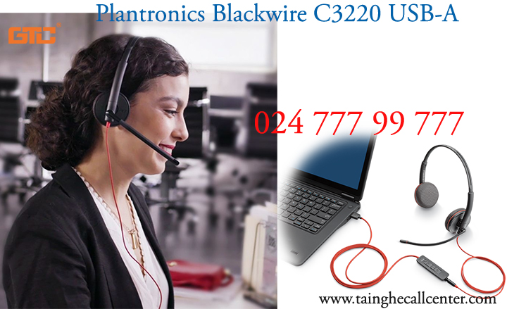 Tai nghe Plantronics Blackwire C3220 USB-A mang đến cho người dùng trải nghiệp chất lượng cao